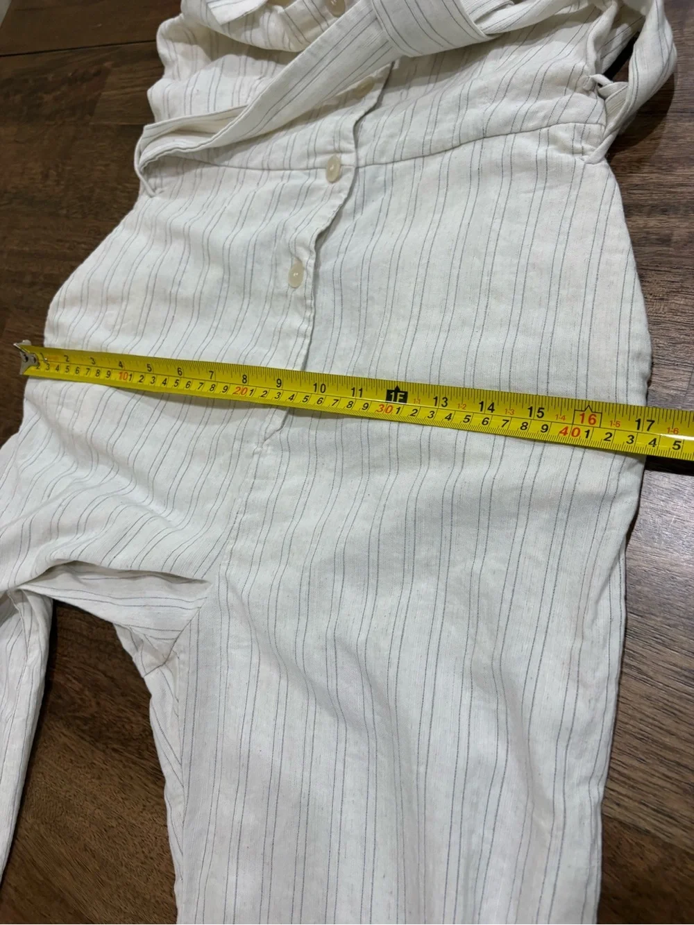 Mango / MNG Cream color Striped  Jumpsuit Women’s Size XS
